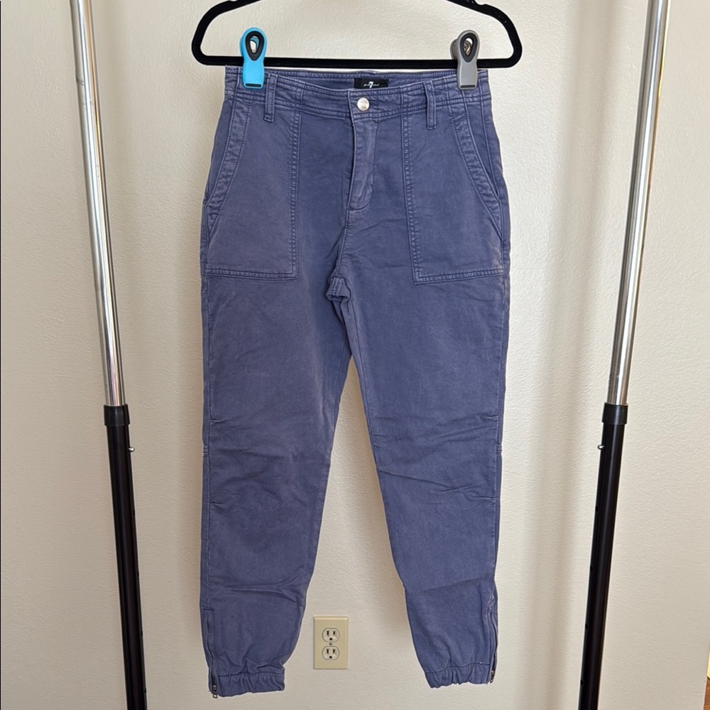 7 For All Mankind Periwinkle Cargo Pants